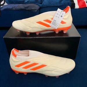 adidas Cream and Orange Athletic Shoes